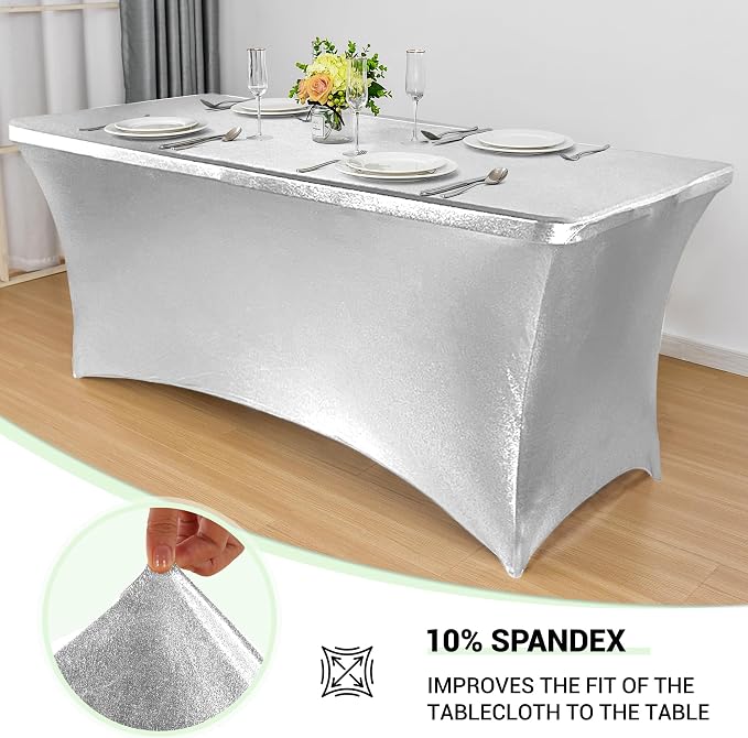 Obstal 6 Pack Stretch Spandex Table Covers - Image 2