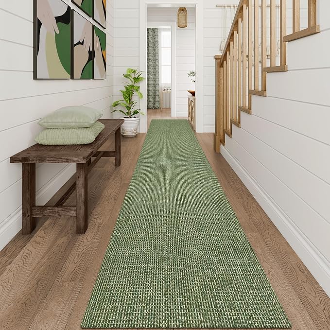 Uphome Kitchen Runner Rug, Low Pile Woven Cotton Modern Carpet Runners - Image 7