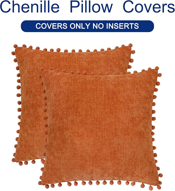 CaliTime Fall Throw Pillow Covers Decorative 16 X 16 Inches Pack of 2 Cozy - Image 6