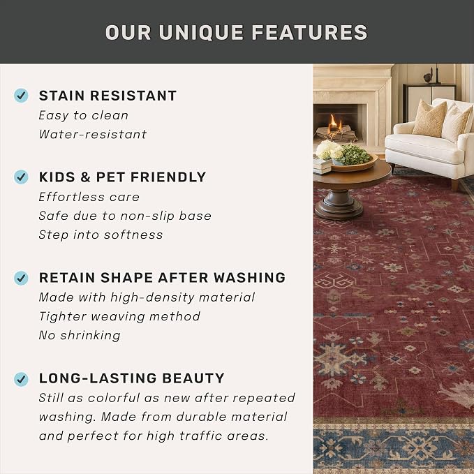 7x9 Dining Room Rugs for Under Table - Image 7