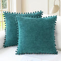 CaliTime Throw Pillow Covers Decorative 16 X 16 Inches Pack of 2 Cozy Solid by CaliTime