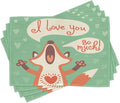 Ambesonne Lifestyle Place Mats Set of 4, I Love You So Much Fox Humor Romance by Ambesonne