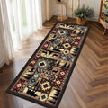 Cabin Wildlife Runner Rug 2x6, Buffalo Plaid Bear Moose Deer Country, Vintage by Unknown