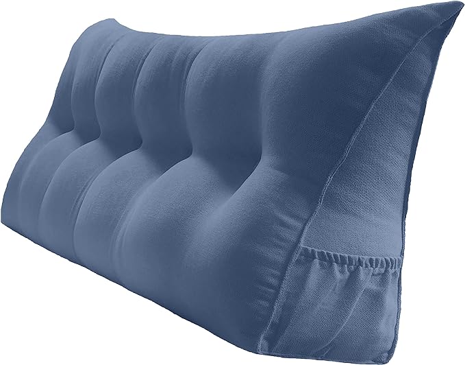 Triangular Reading Bed Rest Pillow Large Bolster Cushion Headboard Backrest by PEACHWELL
