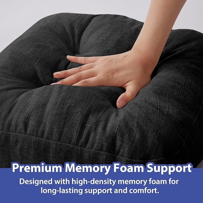 Chair Cushions, Foam Dining Chair Cushions, Tufted Indoor Chair Pads, 16.5” x - Image 5