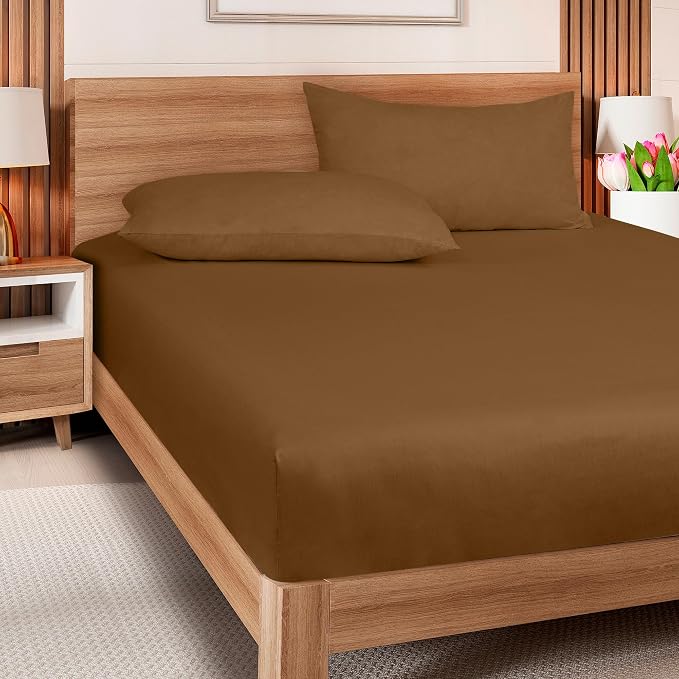 ROYALE LINENS 300 Thread Count 100% Long Staple Combed Cotton Fitted Sheet Full - Image 8