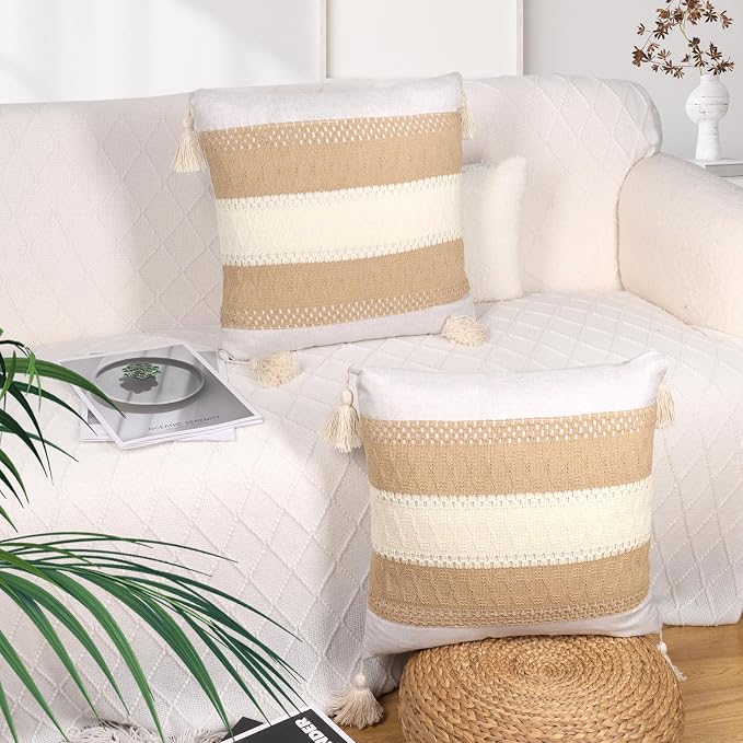 Boho Throw Pillow Covers 18x18in Set of 2 - Image 4