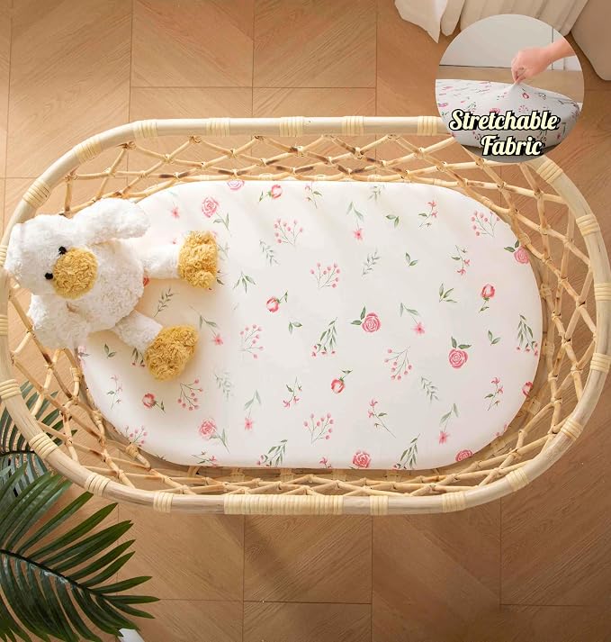 SDY Jersey Bassinet Sheets for Baby Boys and Girls, 32 "x 16 "x 4", 2 Pack - Image 3