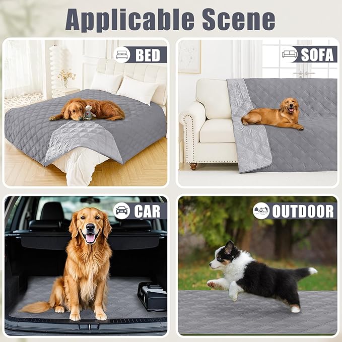 Smiry Waterproof Dog Bed Cover Blanket 68x82, Soft Reversible Pet Blanket - Image 5
