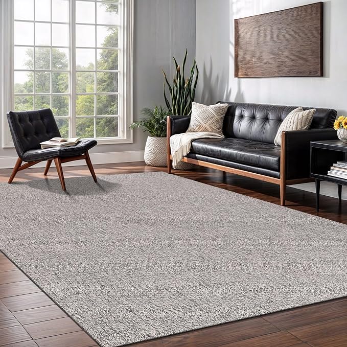 Easy Jute Rug 8x10 Indoor Outdoor Natural Rugs Solid Fiber Rug Woven Area Rug - Image 3