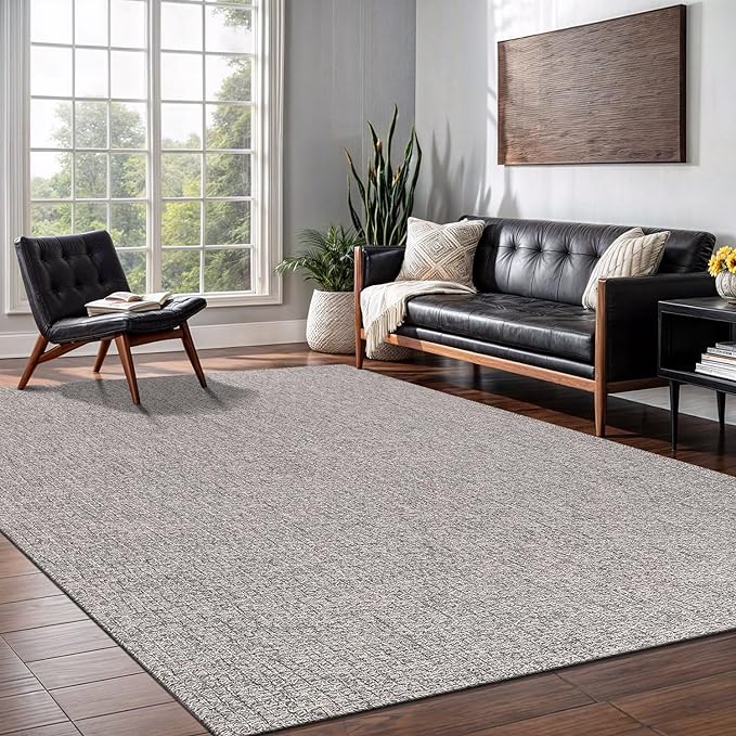 Easy Jute Rug 5x7 Indoor Outdoor Natural Rugs Solid Fiber Rug Woven Area Rug - Image 3