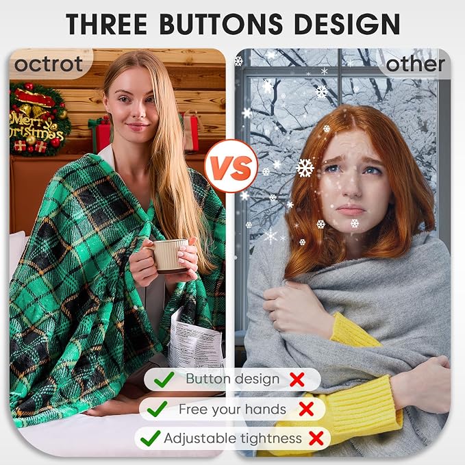 OCTROT Heated Blanket Electric Full Size 72X84, Heating Throw - Image 7