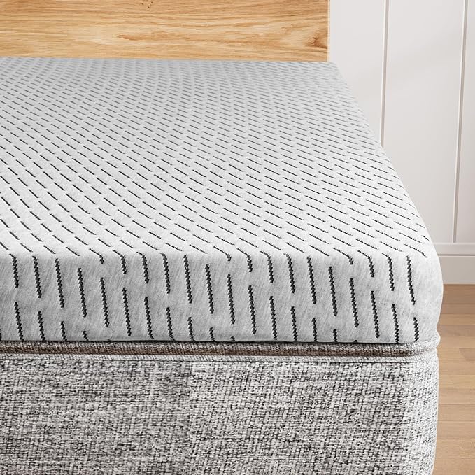 Bamboo Mattress Topper King Size 3 Inch, Cooling Gel & Bamboo Charcoal Memory by HOMRELEXA