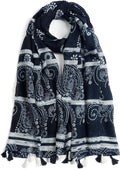 Scarf for Women Lightweight Soft Floral Leopard Printed Scarves Fall Winter by QIUTIMIY