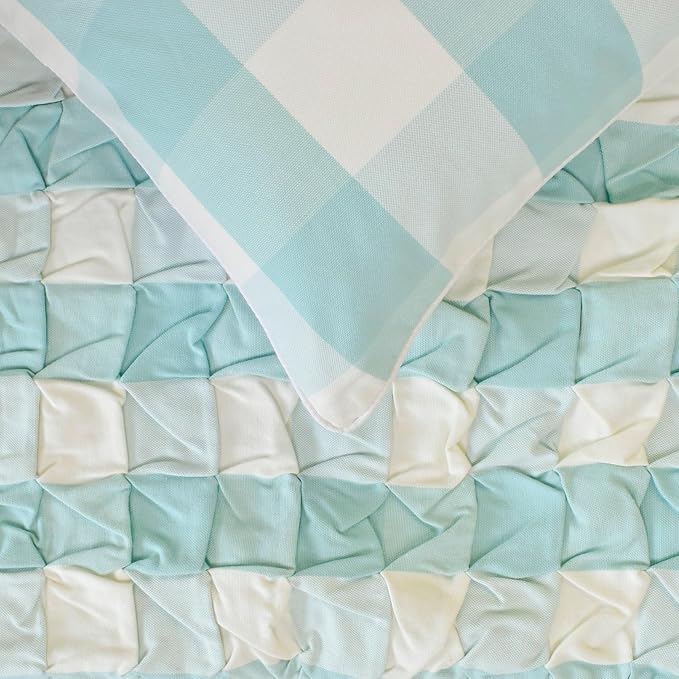 The HomeCentric King/Queen/Twin Aqua Decorative Bed Runner Queen 74"x18" Bed - Image 4