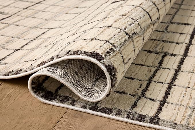 Loloi Jeremiah Brent Bleecker Collection BLE-01 Ivory/Charcoal 6'-7" x 9'-3" - Image 3