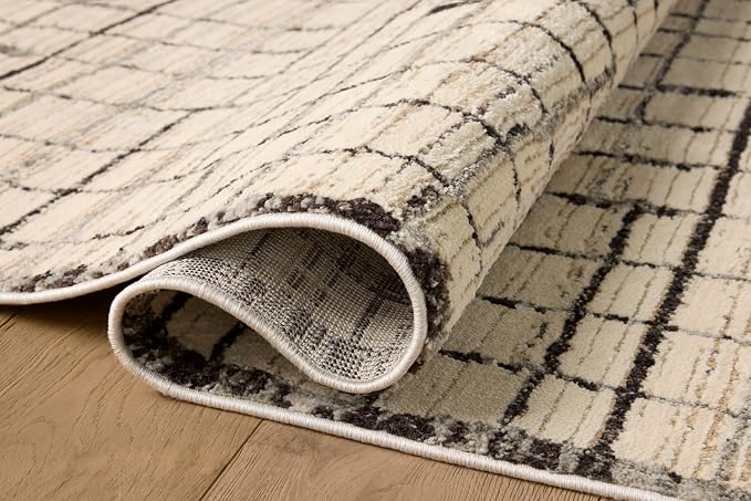 Loloi Jeremiah Brent Bleecker Collection BLE-01 Ivory/Charcoal 2'-7" x 8'-0" - Image 3