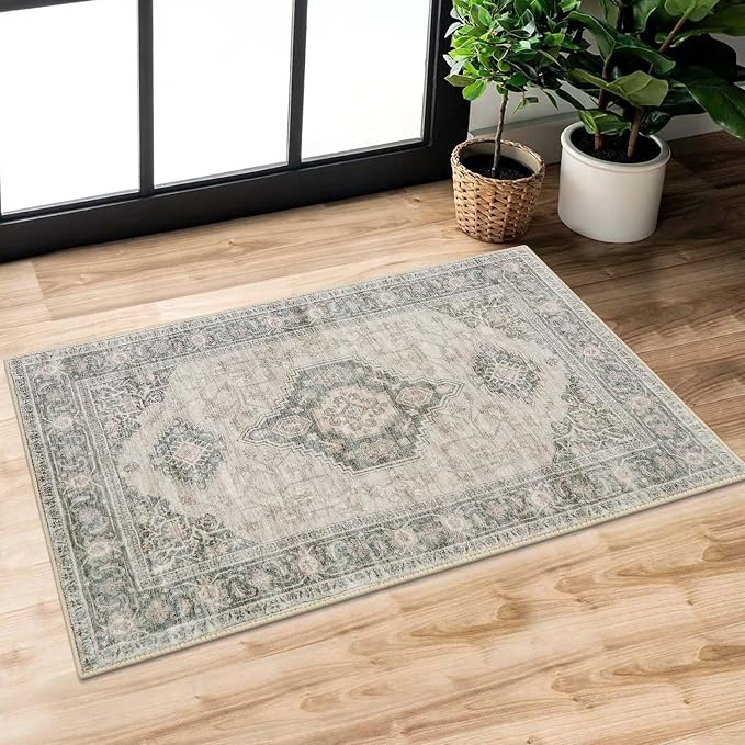 Lahome Oriental Kitchen Rugs Non Slip, 2x3 Small Rugs by Lahome