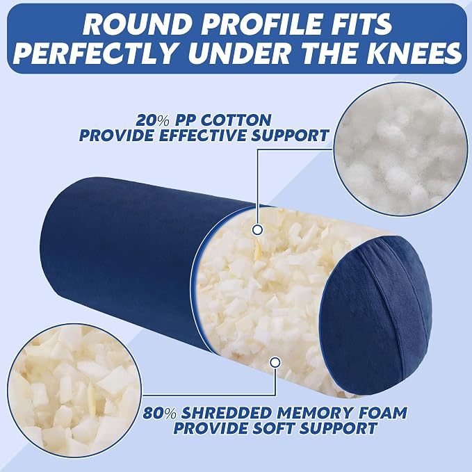 MABOZOO Round Yoga Pillow, Cylindrical Yoga Bolster Pillow - Image 5