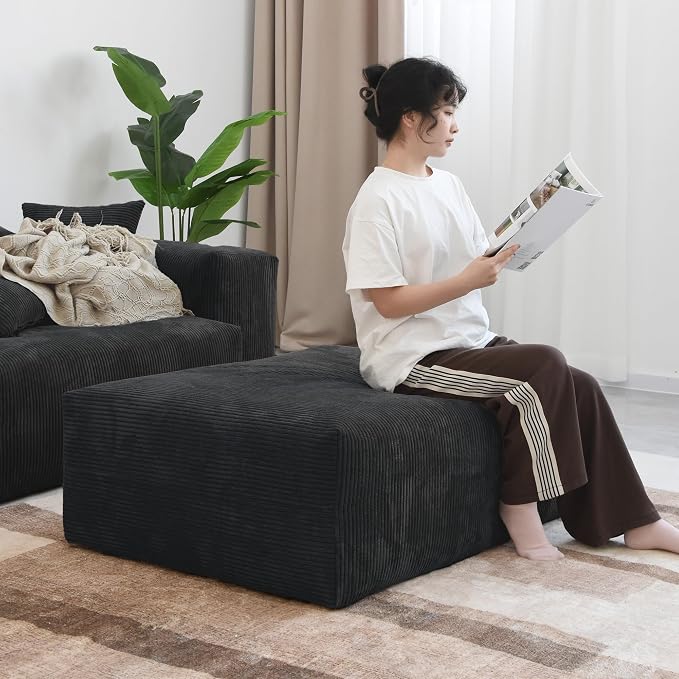 JACH Modern Corduroy Sectional Couch, Modular Sectional Sofa - Image 6