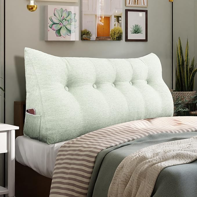 Wedge Headboard Pillow Dorm Room Reading Pillow Back Support by HOMECOZY