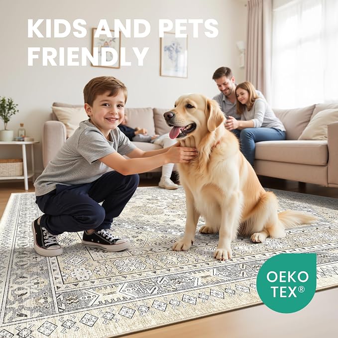 zesthome 6x9 Area Rug, Super Soft Washable Rugs - Image 5