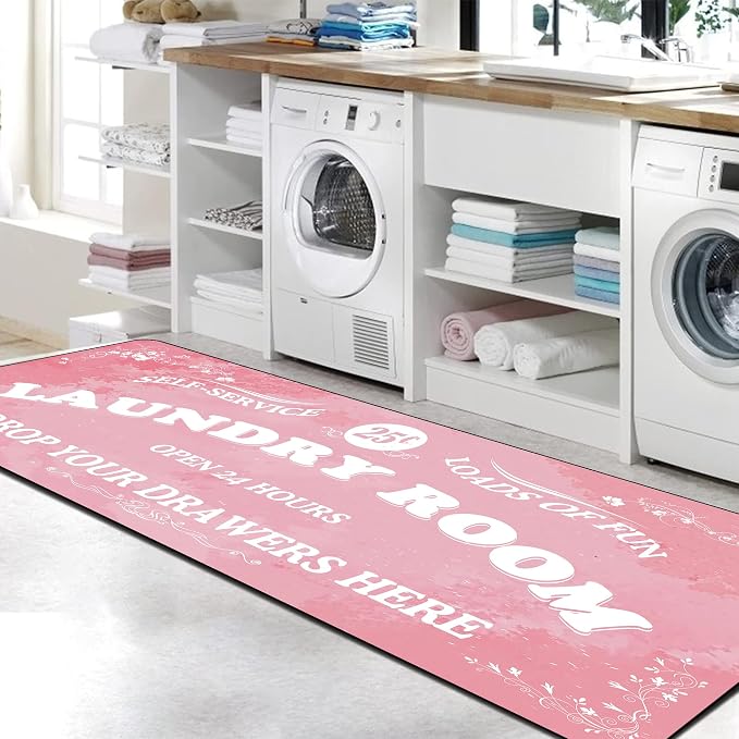Zoke Laundry Room Rug Runner Stylish Non-Slip Laundry Room Mat 20"x59" by Zoke