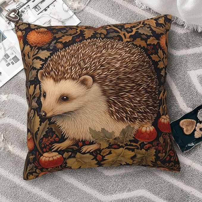 William Morris Abstract Vintage Floral Hedgehog Design 18x18 inches Throw - Image 7