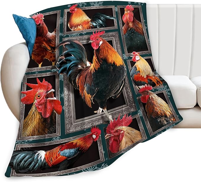Rooster Throw Blanket by citari