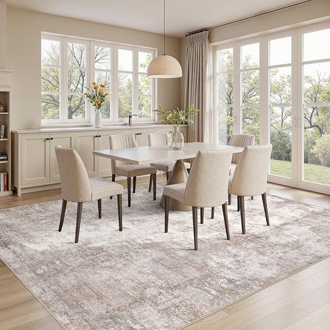 Washable 5X7 Area Rug: Modern Abstract Soft Non-Slip Indoor Rugs Home Decor - Image 4