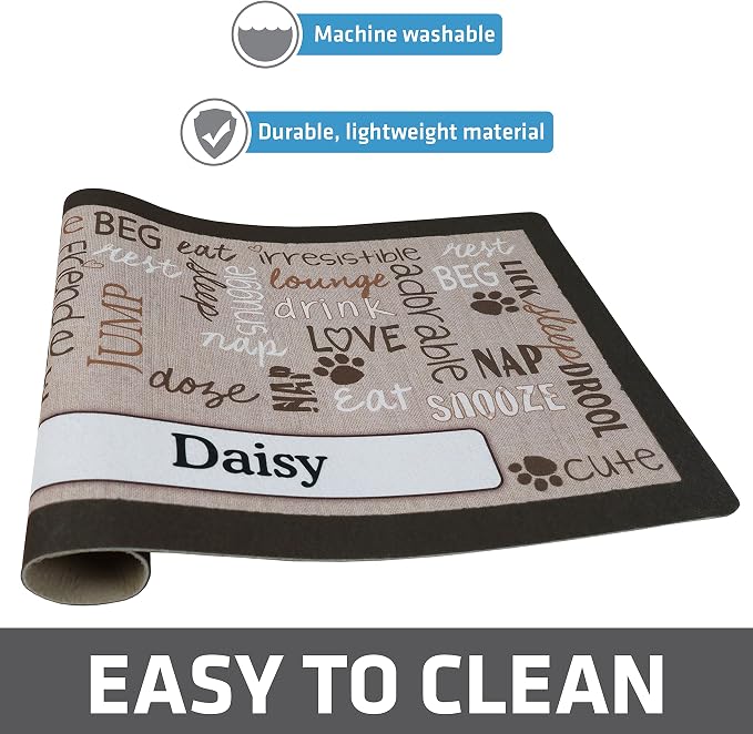 Drymate Personalized Pet Bowl Placemat, Custom Dog & Cat Food Feeding Mat - Image 4