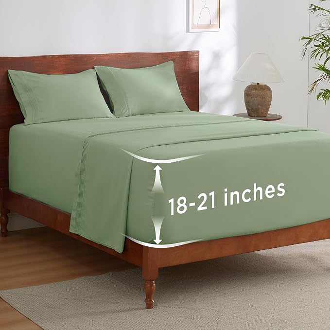 Bedsure Deep Pocket Full Size Bed Sheets Set by BEDSURE