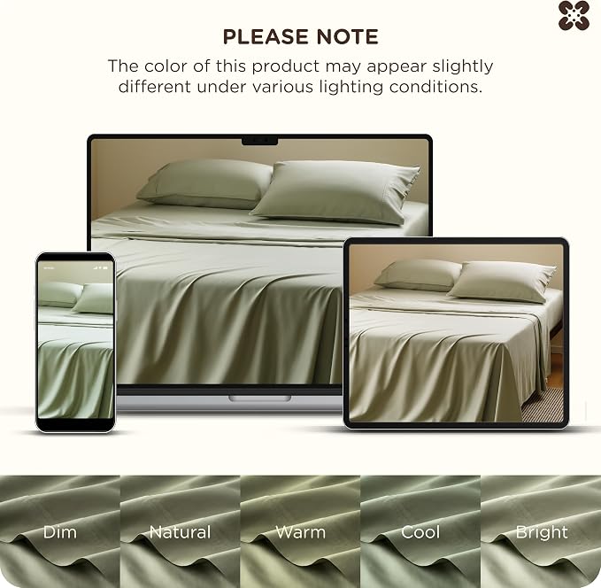 Bedsure Cooling Sheets, Rayon Derived from Bamboo & Cotton Blend, GentleSoft - Image 9