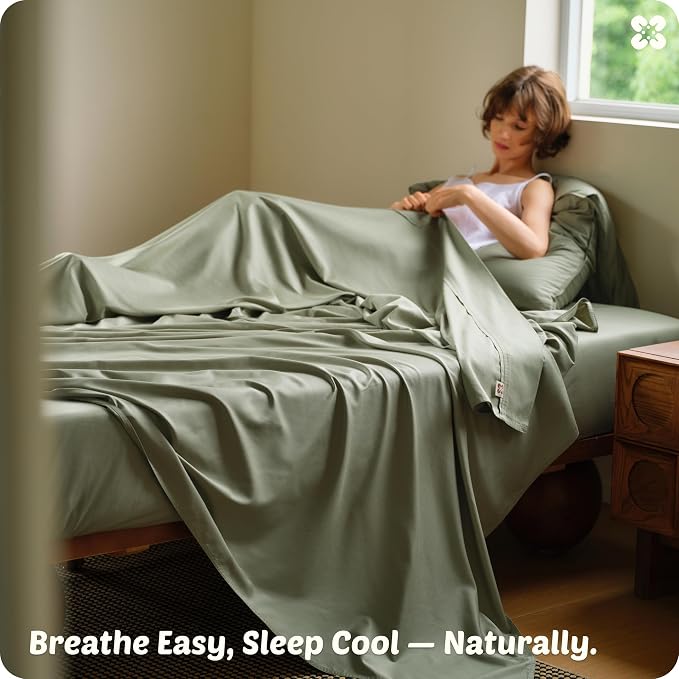 Bedsure Cooling Sheets, Rayon Derived from Bamboo & Cotton Blend, GentleSoft - Image 7