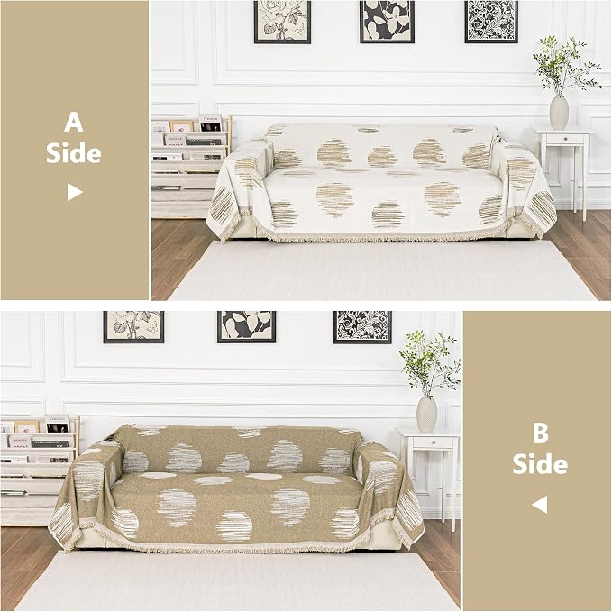 MEETSKY Single Couch Cover for Dogs, Boho Couch Covers for Oversized Recliner - Image 2