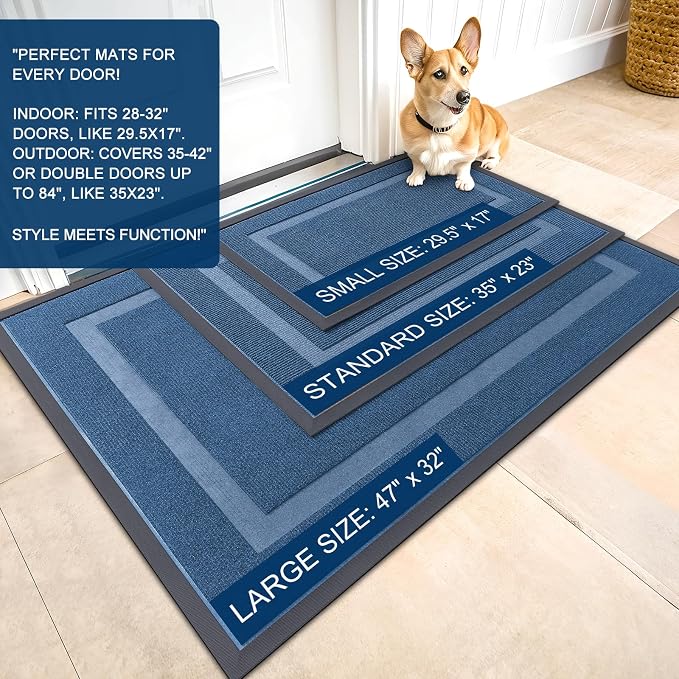 OLANLY Front Door Mat Indoor Outdoor Entrance, Waterproof All-Season, - Image 3