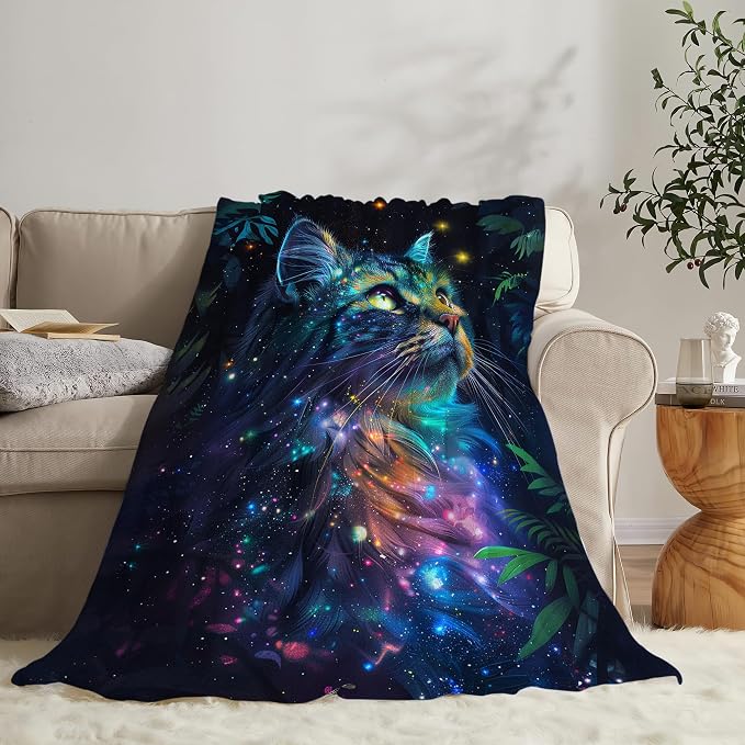 Fantasy Cat Blanket Cat Throw Blanket Cat Gifts and Decor Cat Blanket - Image 7