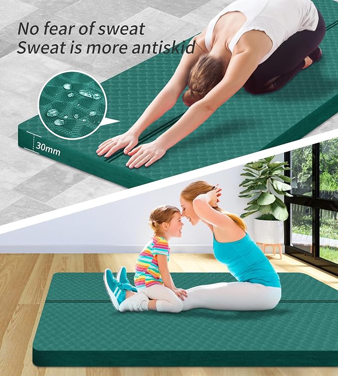 nuveti Large Exercise Mat - 15mm/20mm/30mm Thick Yoga Mat | Workout Mat - Image 6