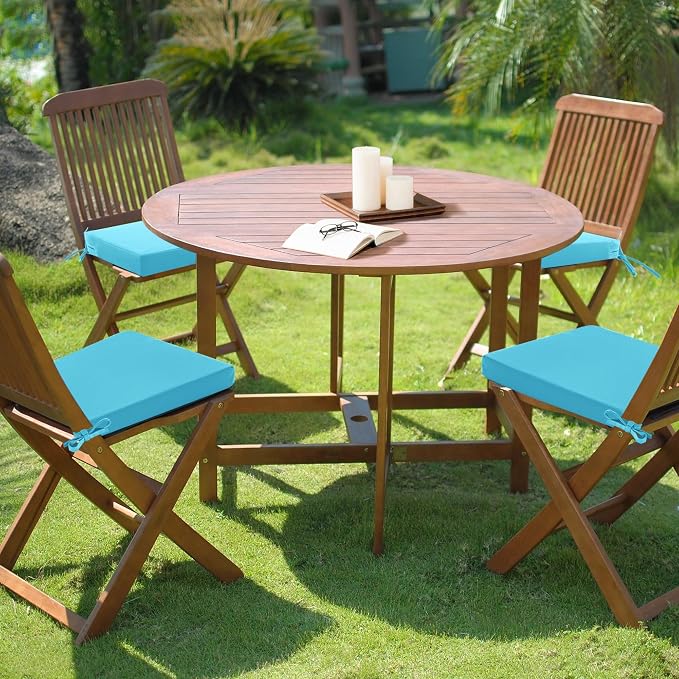 Outdoor Chair Cushions Set of 4: Waterproof & Color Fastness Seat Cushion - Image 2