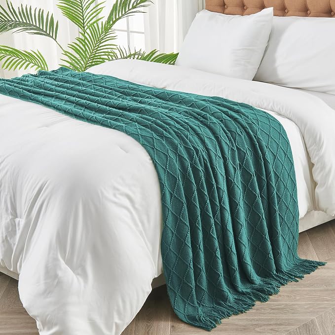 inhand Knitted Throw Blankets for Couch and Bed, Soft Cozy Knit Blanket - Image 3