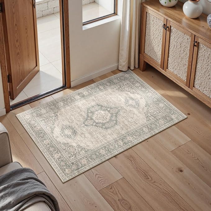 Lahome Oriental Kitchen Rugs Non Slip, 2x3 Small Rugs - Image 4