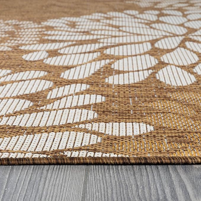 Beverly Rug Outdoor Rug 8x10 Modern Exotic Tropical Leaf Area Rugs - Image 6