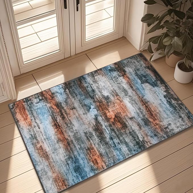 WILLSUN Washable Area Rugs, 2x3 Non-Slip Boho Small Area Rugs by Embracethewarmthofhome