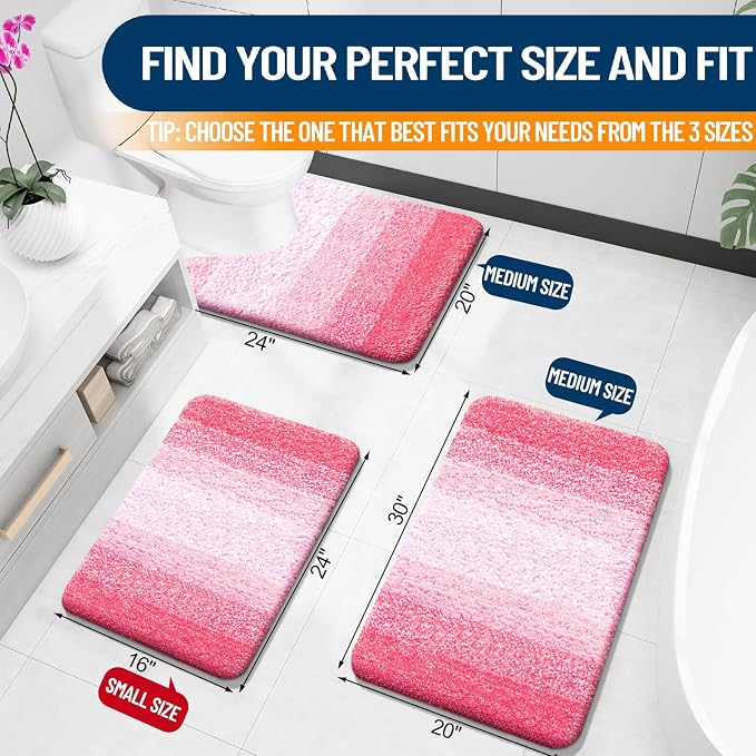 OLANLY Bathroom Rug Mat 24x16, Extra Soft and Absorbent Microfiber Bath Rugs - Image 2