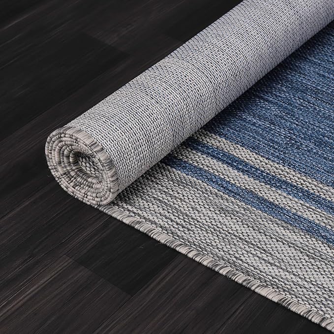 Bordered Outdoor Rug 8x10 Washable Outside Carpet - Image 6