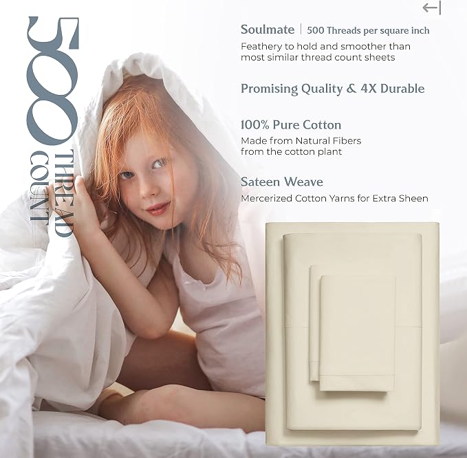 Mayfair Linen 500 Thread Count Full Cotton Sheets - Image 4
