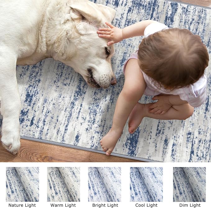 Modern Abstract Hallway Runner Rug - Image 3