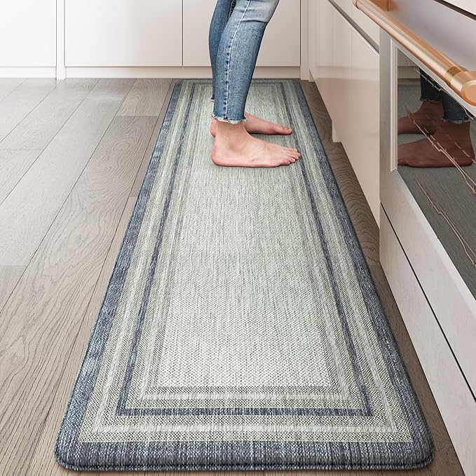 KIMODE Farmhouse Kitchen Runner Rug, 17.3" x 59" Anti Fatigue Kitchen Mats by KIMODE