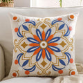 Embroidered Throw Pillow Cover 18x18 Classic Boho Floral Pattern Pillows Cover by Unknown