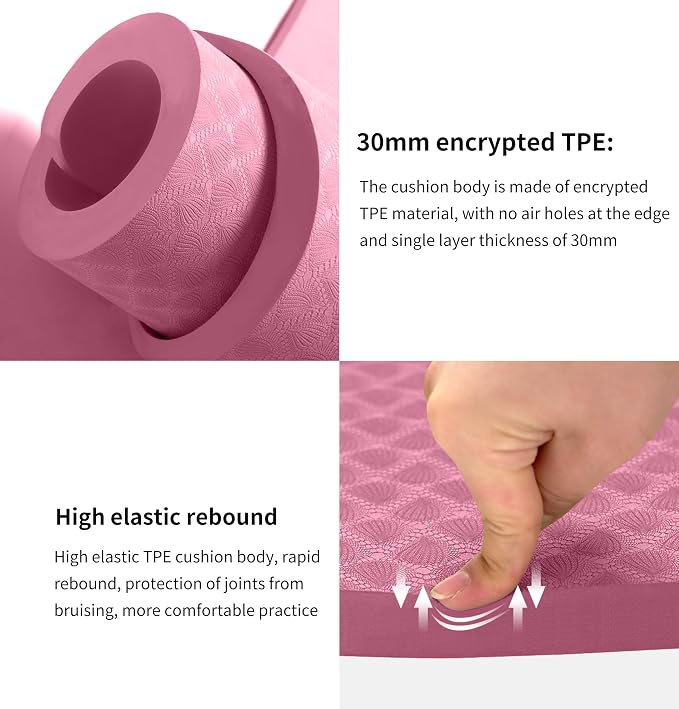 nuveti Large Exercise Mat - 15mm/20mm/30mm Thick Yoga Mat | Workout Mat - Image 5